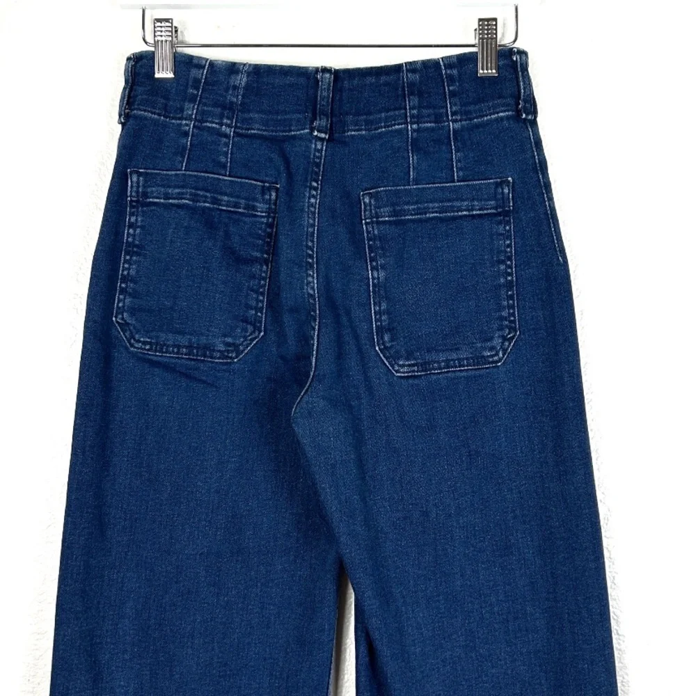 NEW Maeve by Anthropologie Colette Cropped Wide-Leg jeans size 28 petite - Picture 5 of 7